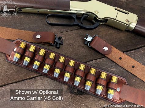 No Drill - Harnessed Rifle Sling - RLO Custom Leather - Fiddleback Outpost