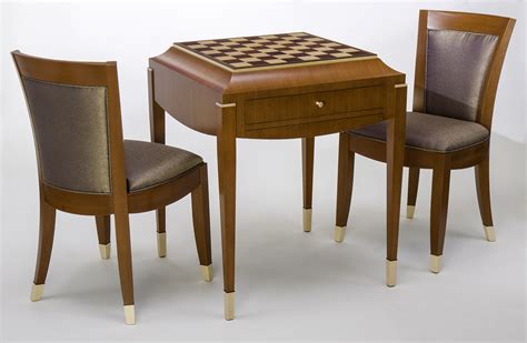 Art Deco Chess Table and Chair Set | CT Fine Furniture