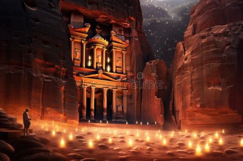 Al Khazneh Temple in Petra, Jordan. 3D Rendering, Al Khazneh in Petra ...