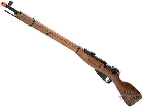 Matrix Mosin Nagant Gas Powered Bolt Action Airsoft Rifle (Model: Steel / Real Wood / PU Sniper ...