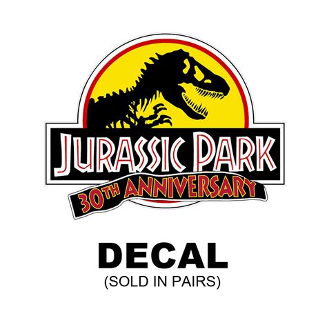 Jurassic Park 30th anniversary Logo Decals (yellow) pair – JP Gear