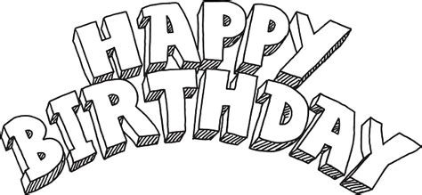 Happy Birthday Lettering Drawing Stock Illustration - Download Image ...