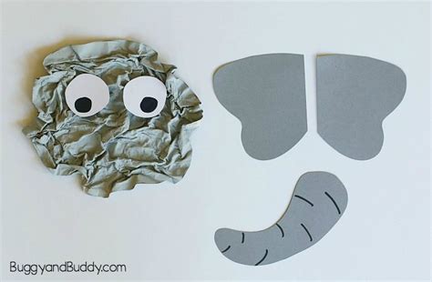 Elephant Craft for Kids Using Crumpled Newspaper | Elephant crafts, Animal crafts, Crafts with ...