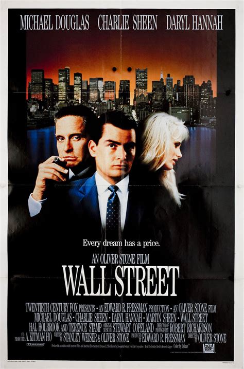 Wall Street Original 1987 U.S. One Sheet Movie Poster - Posteritati ...