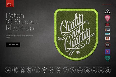 Patch 10 Shapes Mock-up | Mockup, Mocking, Free psd mockups templates