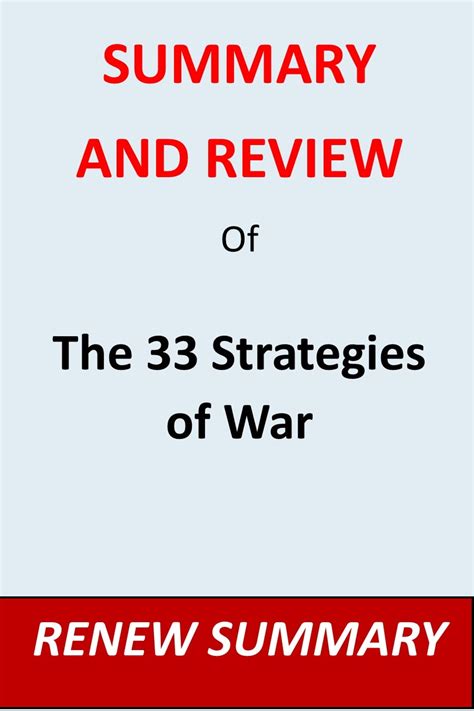 SUMMARY AND REVIEW Of The 33 Strategies of War eBook by RENEW SUMMARY - EPUB Book | Rakuten Kobo ...