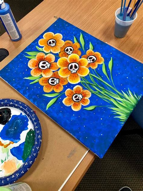 Day of the Dead Flower Painting Class – Mare Island Art Studios