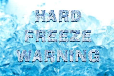 Temperature to Drop Well Below Freezing | Hard Freeze Warning Issued ...