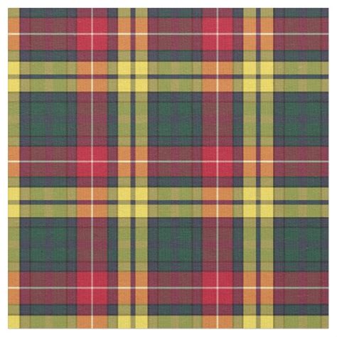 Clan Buchanan Tartan Fabric | Zazzle