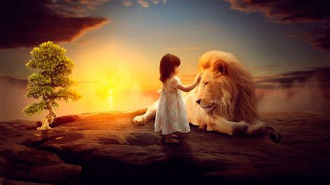 Lion and Girl Wallpapers - Top Free Lion and Girl Backgrounds ...