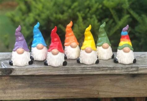 5 Gnome Custom Painted or Diy Garden Gnome Red Blue - Etsy