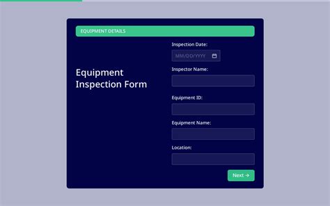 Equipment Inspection Form