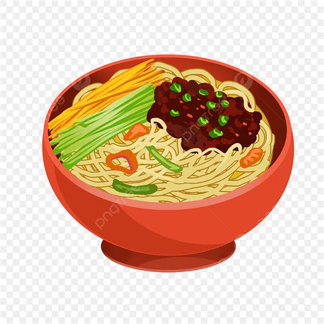 Fried Noodles White Transparent, Gourmet Noodle Bowl Fried Noodles Catering Hot Food Vector Hand ...