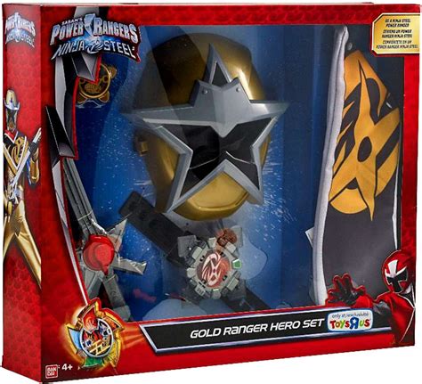 Power Rangers Ninja Steel Gold Ranger Hero Set Exclusive Roleplay Toy Bandai America - ToyWiz