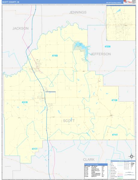 Maps of Scott County Indiana - marketmaps.com