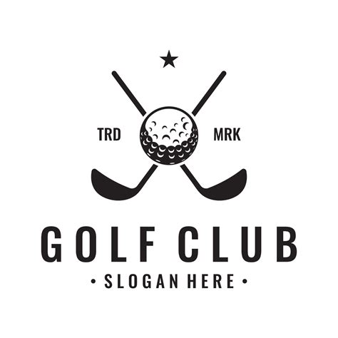 Golf ball and golf club logo design. Logo for professional golf team, golf club, tournament ...