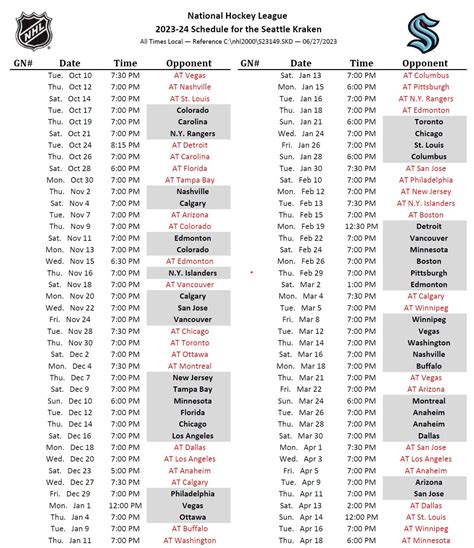 Seattle Kraken 2023-2024 Schedule, Roster & How to Watch