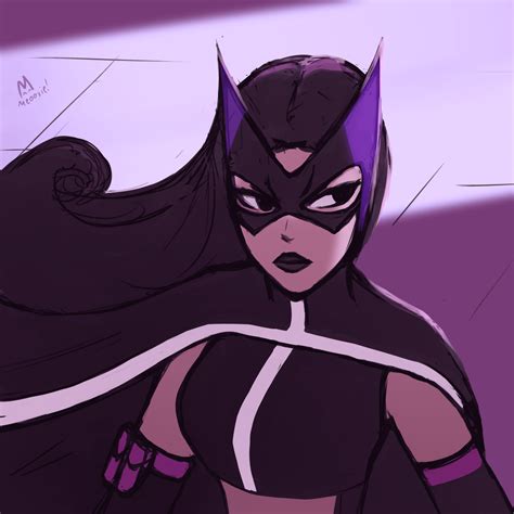 I drew a Huntress a while back. Love her character and the costume from animated JL very much ...