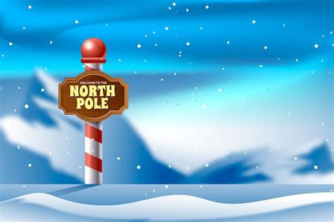 Free Vector | Realistic winter north pole background