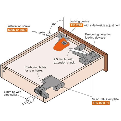 Blum Tandem Drawer Slide Template For 563 Series