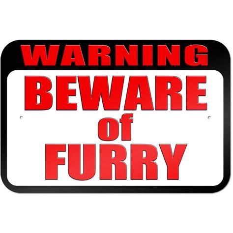 Warning Beware of Furry Sign - Walmart.com - Walmart.com