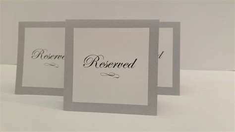 Wedding Reserved Table Sign Tent Design in an Elegant by wedology