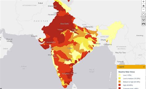 Water Stress Map Of India