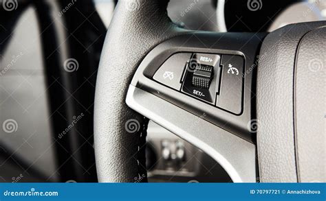 Control Buttons on the Steering Wheel Stock Image - Image of left, driving: 70797721