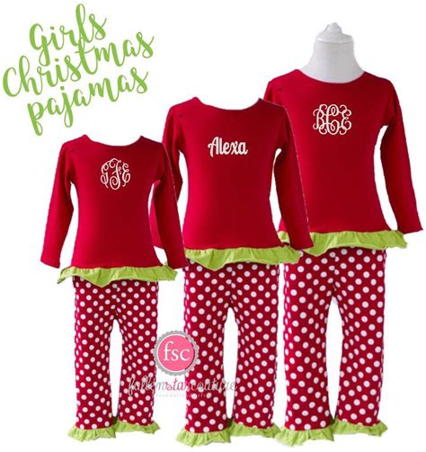 Etsy Girls Personalized christmas pajamas , kids christmas pajamas , toddler christma… | Girls ...