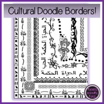 Cultural Borders clipart | Doodle borders, Doodles, Fun lessons