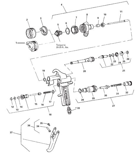 Devilbiss MBC-510 Spray Gun Parts Breakdown