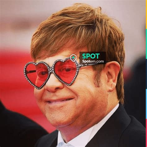 Sun glasses Heart pink rhinestone worn by Elton John on the red carpet ...