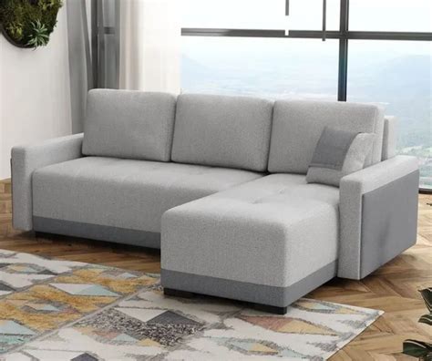 L-SHAPED CORNER SOFA Bed with Storage Springs Universal Corner Side New ...