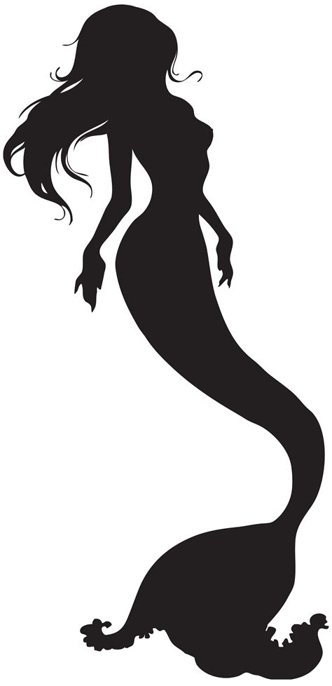 Mermaid Silhouette Clip art - Mermaid png download - 3874*8000 - Free ...