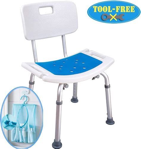 Medokare Shower Chair with Back – Padded Shower Seat for Seniors with ...