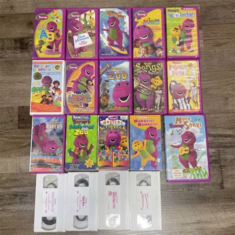 BARNEY VHS TAPES lot of 9 Plus Barney Color Surprise Book $67.99 - PicClick CA