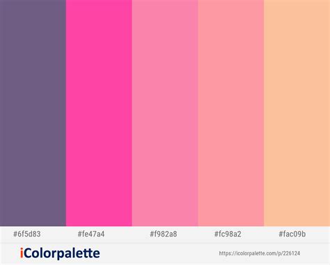 Rum – Wild Strawberry – Tickle Me Pink – Sweet Pink – Rose Bud Color scheme | iColorpalette in ...