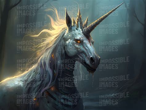 Evil unicorn - Impossible Images - Unique stock images for commercial use.