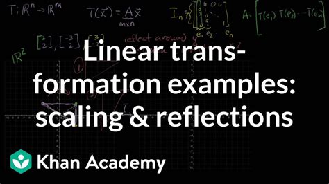 Linear Transformation Examples Linear Algebra