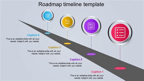 Multicolor Roadmap Timeline Template