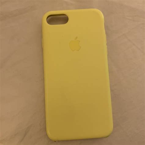 Yellow IPhone 7/8 apple silicon phone case. Minor... - Depop