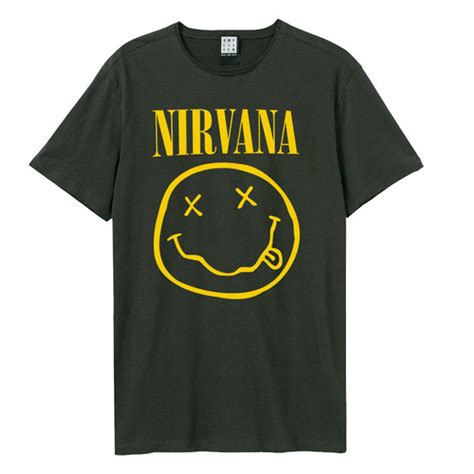 Buy NIRVANA SMILEY FACE T-Shirt - Charcoal - Amplified Clothing®