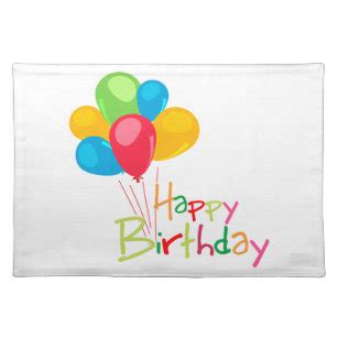 Happy Birthday Placemats | Zazzle