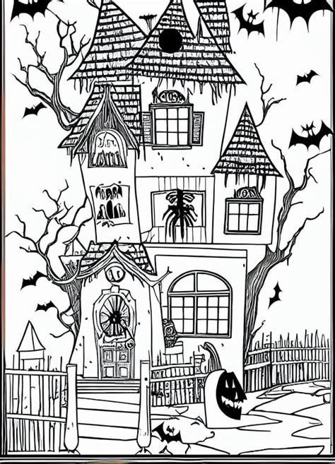 Haunted House Coloring Pages