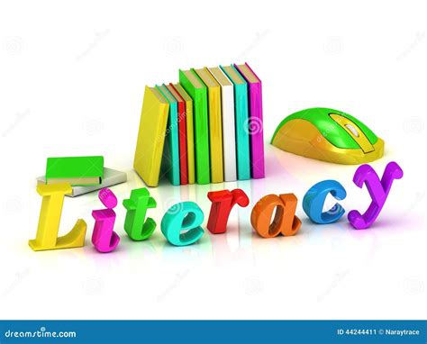 Literacy Inscription Bright Volume Letter Stock Illustration - Image ...