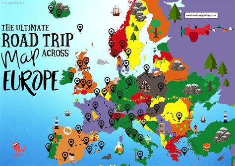 Traveling Map Of Europe - Allina Madeline