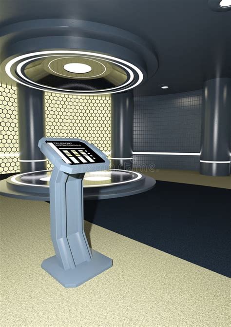 3D Rendering Teleporter Room Stock Illustration - Illustration of future, technology: 313532680