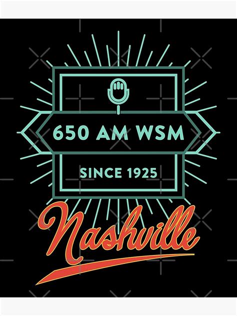 "Vintage WSM 650 AM Radio Logo" Art Print for Sale by DuaneMatz | Redbubble