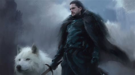 Game Of Thrones Jon Snow Sword Dog 4K HD Wallpapers | HD Wallpapers ...