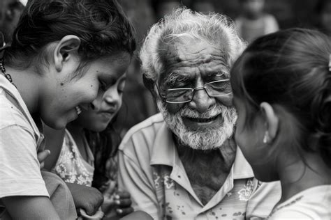 Old man interacting family portrait | Free Photo - rawpixel